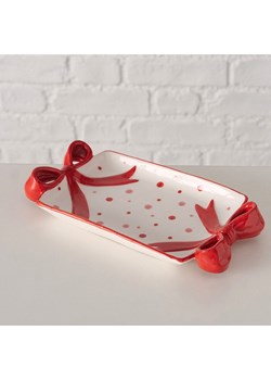 Boltze Półmisek &quot;Marilla&quot; w kolorze biało-czerwonym - 21 x 11 cm ze sklepu Limango Polska w kategorii Misy i tace dekoracyjne - zdjęcie 187556254