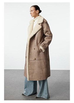 trendyol Płaszcz przejściowy w kolorze szarobrązowym ze sklepu Limango Polska w kategorii Płaszcze damskie - zdjęcie 187556504