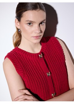 Mohito - Swetrowa czerwona kamizelka - czerwony ze sklepu Mohito w kategorii Swetry damskie - zdjęcie 187557344