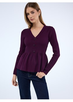 Mohito - Sweter z falbaną - kasztanowy ze sklepu Mohito w kategorii Swetry damskie - zdjęcie 187557364