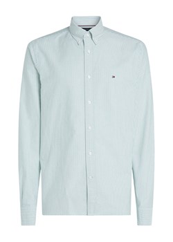 Tommy Hilfiger Koszula męska Mężczyźni Regular Fit Bawełna zielony w paski ze sklepu vangraaf w kategorii Koszule męskie - zdjęcie 187557443