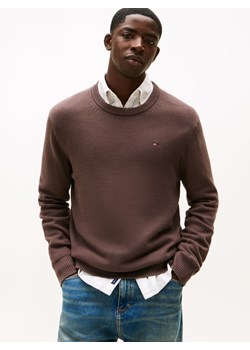 Tommy Jeans Męski sweter Mężczyźni Bawełna taupe jednolity ze sklepu vangraaf w kategorii Swetry męskie - zdjęcie 187557444