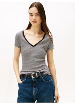 Tommy Jeans Koszulka damska Kobiety Bawełna czarny w paski ze sklepu vangraaf w kategorii Bluzki damskie - zdjęcie 187557450