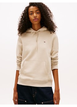 Tommy Jeans Damski sweter z kapturem Kobiety Bawełna beżowy jednolity ze sklepu vangraaf w kategorii Bluzy damskie - zdjęcie 187557452