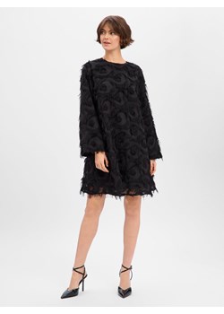 Y.A.S Sukienka damska - YASDio Kobiety Sztuczne włókno czarny wypukły wzór tkaniny ze sklepu vangraaf w kategorii Sukienki - zdjęcie 187557473