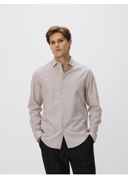 Reserved - Koszula slim z bawełny egipskiej - beżowy ze sklepu Reserved w kategorii Koszule męskie - zdjęcie 187557533