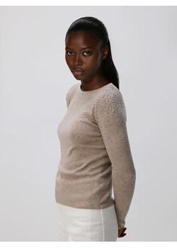 Reserved - Sweter z błyszczącą aplikacją - brązowy ze sklepu Reserved w kategorii Swetry damskie - zdjęcie 187557551