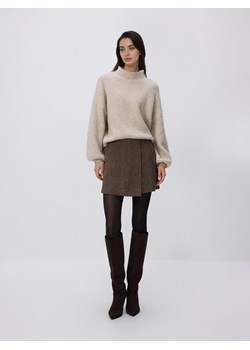 Reserved - Sweter z bufiastymi rękawami - beżowy ze sklepu Reserved w kategorii Swetry damskie - zdjęcie 187557621