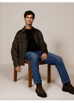 Reserved - Longsleeve regular z przeszyciami - ciemnoszary ze sklepu Reserved w kategorii T-shirty męskie - zdjęcie 187557783