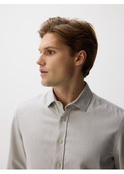 Reserved - Koszula slim z bawełny egipskiej - jasnoszary ze sklepu Reserved w kategorii Koszule damskie - zdjęcie 187557924