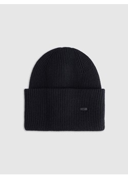 Czapka beanie uniseks 4F 4FRAW25ACAPU0721 - czarna ze sklepu Sportstylestory.com w kategorii Czapki zimowe męskie - zdjęcie 187558244