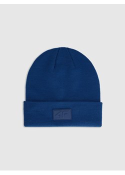 Czapka beanie uniseks 4F 4FRAW25ACAPU0809 - granatowa ze sklepu Sportstylestory.com w kategorii Czapki zimowe męskie - zdjęcie 187558281