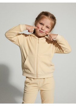 Sinsay - Bluza zip hoodie - beżowy ze sklepu Sinsay w kategorii Bluzy dziewczęce - zdjęcie 187559333