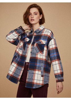 Sinsay - Kurtka koszulowa w kratę - niebieski ze sklepu Sinsay w kategorii Kurtki damskie - zdjęcie 187559500