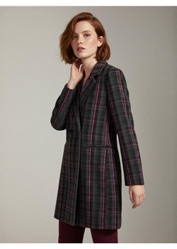 Sinsay - Długi płaszcz w kratę - wielobarwny ze sklepu Sinsay w kategorii Płaszcze damskie - zdjęcie 187559503