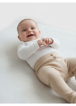 Sinsay - Spodnie z prążkowanej dzianiny - beżowy ze sklepu Sinsay w kategorii Spodnie i półśpiochy - zdjęcie 187559510