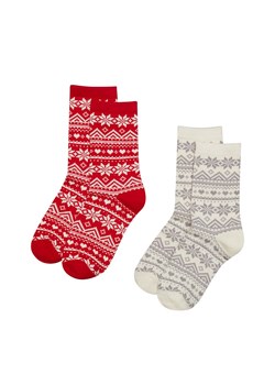 Esotiq świąteczne skarpetki damskie Bloovii Hygge 44155-K001, Kolor czerwono-biały, Rozmiar 36-38, BLOOVII ze sklepu Primodo w kategorii Skarpetki damskie - zdjęcie 187560811