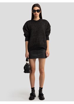 Sweter damski oversize z dodatkiem wełny czarny Mayamessa 906 ze sklepu Big Star w kategorii Swetry damskie - zdjęcie 187561010