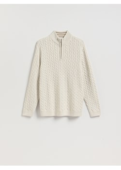 Reserved - Sweter z domieszką wełny - złamana biel ze sklepu Reserved w kategorii Swetry męskie - zdjęcie 187561174