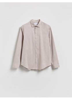 Reserved - Koszula slim z bawełny egipskiej - beżowy ze sklepu Reserved w kategorii Koszule męskie - zdjęcie 187561192