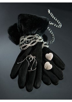 Sinsay - Rękawiczki z futerkiem ozdobnym - czarny ze sklepu Sinsay w kategorii Rękawiczki damskie - zdjęcie 187561670