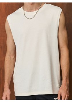 Sinsay - Koszulka bez rękawów - kremowy ze sklepu Sinsay w kategorii T-shirty męskie - zdjęcie 187561674