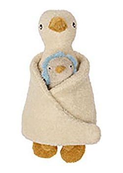 OYOY mini Maskotka &quot;Dora &amp; Baby Dolli Duck&quot; w kolorze kremowym - 0+ ze sklepu Limango Polska w kategorii Zabawki - zdjęcie 187562163