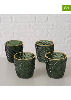 Boltze Świeczniki (4 szt.) &apos;&apos;Marilu&apos;&apos; w kolorze zielonym - wys. 7,5 cm ze sklepu Limango Polska w kategorii Świeczniki - zdjęcie 187562183