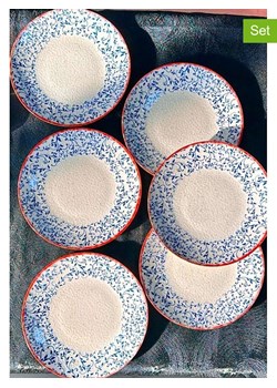 Violeta Home Talerze (6 szt.) w kolorze biało-niebieskim do serwowania - Ø 25 cm ze sklepu Limango Polska w kategorii Naczynia - zdjęcie 187562222