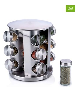 Alpina 13-częściowy zestaw w kolorze srebrnym do przypraw - wys. 23 x  Ø 19 cm ze sklepu Limango Polska w kategorii Pojemniki kuchenne - zdjęcie 187562342