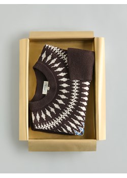 Reserved - Sweter z wełną - ciemnobrązowy ze sklepu Reserved w kategorii Swetry męskie - zdjęcie 187562930