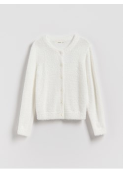 Reserved - Kardigan z ozdobnymi guzikami - złamana biel ze sklepu Reserved w kategorii Swetry dziewczęce - zdjęcie 187562962