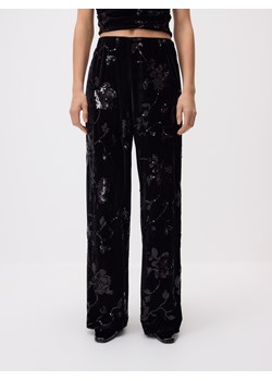 Reserved - Spodnie z cekinami - czarny ze sklepu Reserved w kategorii Spodnie damskie - zdjęcie 187562983
