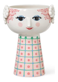 Bjørn Wiinblad Wazon &quot;Eva&quot; w kolorze białym ze wzorem -  wys. 18,5 x Ø 13,5 cm ze sklepu Limango Polska w kategorii Wazony - zdjęcie 187562994