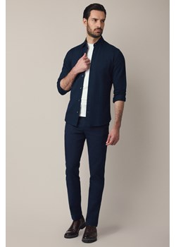 Spodnie Ciemnogranatowe Chino Regular z Elastycznym Pasem z Bawełną Mikkeli ze sklepu Lancerto S.A. w kategorii Spodnie męskie - zdjęcie 187563600