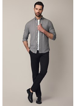 Spodnie Czarne Chino Regular z Elastycznym Pasem z Bawełną Mikkeli ze sklepu Lancerto S.A. w kategorii Spodnie męskie - zdjęcie 187563601