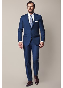 Spodnie Business Mix z Wełną Szafir ze sklepu Lancerto S.A. w kategorii Spodnie męskie - zdjęcie 187563621