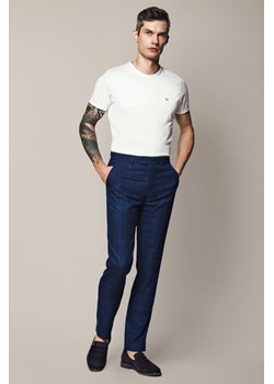 Spodnie Granatowe w Kratę Liam ze sklepu Lancerto S.A. w kategorii Spodnie męskie - zdjęcie 187563622