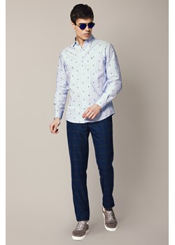 Spodnie Granatowe w Kratę z Dużym Oknem Elche ze sklepu Lancerto S.A. w kategorii Spodnie męskie - zdjęcie 187563653