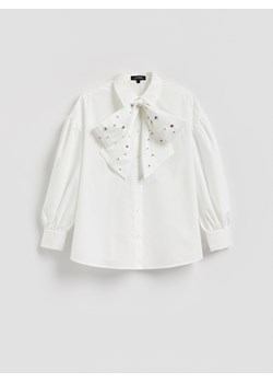Reserved - Koszula z wiązaniem - biały ze sklepu Reserved w kategorii Koszule damskie - zdjęcie 187563870