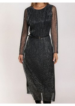 Sinsay - Elegancka sukienka szmizjerka z paskiem - srebrny ze sklepu Sinsay w kategorii Sukienki - zdjęcie 187564670