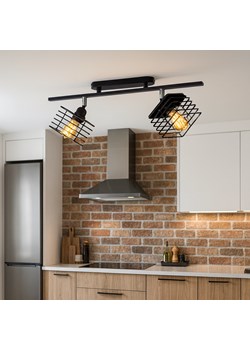 Lampa sufitowa 2-płomienna czarna PARMA LOFT – loftowa regulowana lampa ze sklepu Lysne w kategorii Lampy sufitowe - zdjęcie 187564694