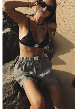 Lazy Linen Boxer Shorts - Stone Grey ze sklepu Surf Inc w kategorii Szorty - zdjęcie 187565921