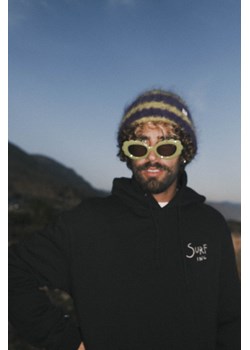 Flip Drip Beanie - Lime & Plum ze sklepu Surf Inc w kategorii Czapki zimowe męskie - zdjęcie 187567042