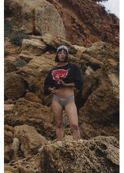 Stripe Lyocell Boxer Undies - Stone Grey ze sklepu Surf Inc w kategorii Majtki damskie - zdjęcie 187567783