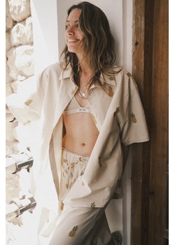 Tropical Pineapple Shirt - Vintage White ze sklepu Surf Inc w kategorii Koszule damskie - zdjęcie 187567820