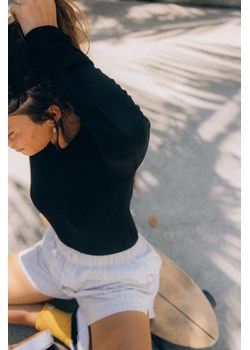 Stripe Lyocell Longsleeve - Space Black ze sklepu Surf Inc w kategorii Bluzki damskie - zdjęcie 187568733