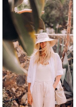Summer Linen Hat - Champagne ze sklepu Surf Inc w kategorii Kapelusze damskie - zdjęcie 187568774