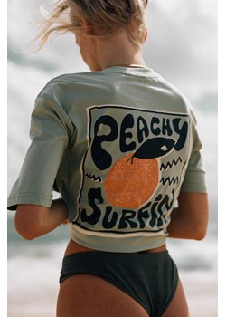 Peachy Surfin Tee - Orbit Mint ze sklepu Surf Inc w kategorii Bluzki damskie - zdjęcie 187568871