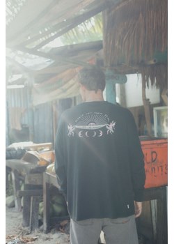 Let Angels Surf LS - Acid Black ze sklepu Surf Inc w kategorii T-shirty męskie - zdjęcie 187570503